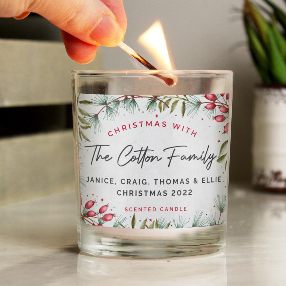 Personalised Christmas With….. Scented Jar Candle Extra Image 2